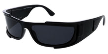 80637 Women's Plastic Large Rectangular Futuristic Wrap Frame