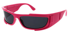 80637 Women's Plastic Large Rectangular Futuristic Wrap Frame