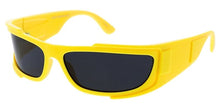 80637 Women's Plastic Large Rectangular Futuristic Wrap Frame