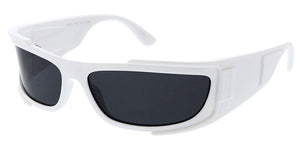 80637 Women's Plastic Large Rectangular Futuristic Wrap Frame