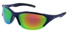 80646ME/RV Men's Medium Plastic Sports Wrap Half Frame w/ Color Mirror Lens