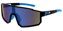 80652ME/REV Men's Plastic Large Sports Shield w/ Color Spectrum Mirror Lens