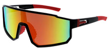 80652ME/REV Men's Plastic Large Sports Shield w/ Color Spectrum Mirror Lens