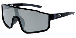 80652ME/REV Men's Plastic Large Sports Shield w/ Color Spectrum Mirror Lens