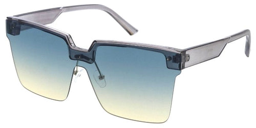 80656 Women's Large Plastic Rimless Square Shield Frame