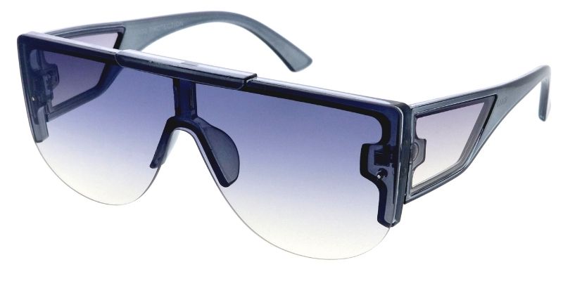 80663 Unisex Plastic Large Rounded Flat Top Shield Frame