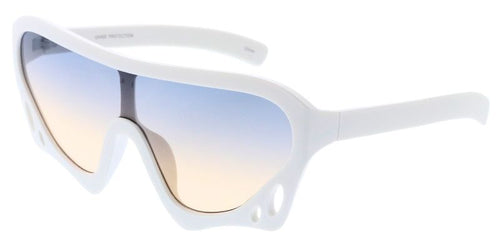 80677 Women's Plastic Large Geometrical Shield Frame