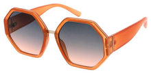 80694 Women's Plastic Large Heptagonal Frame w/ Metal Accent