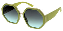 80694 Women's Plastic Large Heptagonal Frame w/ Metal Accent