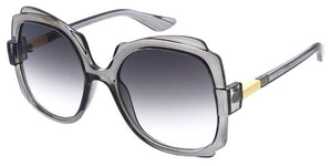 80697  Women's Plastic Large Round Frame w/ Metal Temple Accent