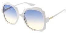 80697  Women's Plastic Large Round Frame w/ Metal Temple Accent
