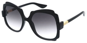 80697  Women's Plastic Large Round Frame w/ Metal Temple Accent