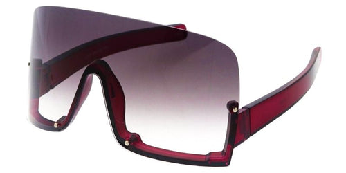 80698 Women's Plastic Oversized Rectangular Shield Frame