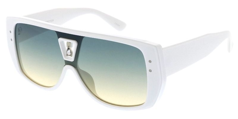 80761 Unisex Plastic Large Rounded Shield Frame w/ Rhinestone Adornment