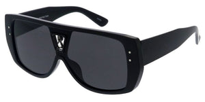 80761 Unisex Plastic Large Rounded Shield Frame w/ Rhinestone Adornment