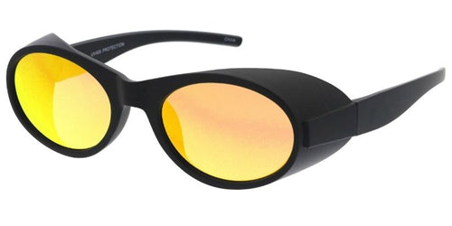 80789 Unisex Plastic Medium Oval Frame w/ Side Shields