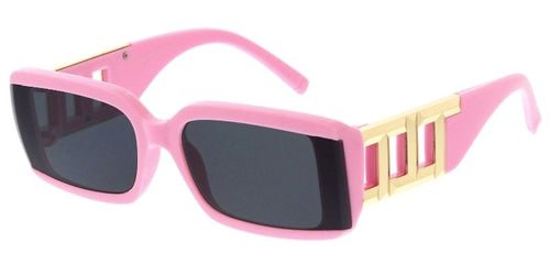 80794 Women's Plastic Medium Rectangle Frame w/ Metal Accent on Temple