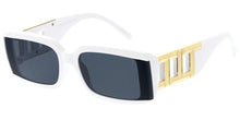 80794 Women's Plastic Medium Rectangle Frame w/ Metal Accent on Temple