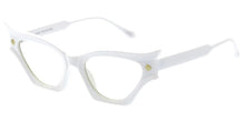80798CLR Women's Plastic Medium Winged Cat Eye Frame w/ Clear Lens