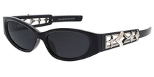 80819 Unisex Plastic Medium Oval Frame w/ Metal Accents On Temple