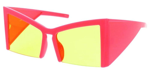 80821NEO Women's Plastic Oversized Square Cat Eye Neon Frame
