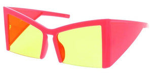 80821NEO Women's Plastic Oversized Square Cat Eye Neon Frame