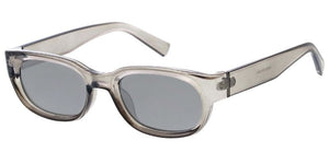 80830CRY/MIR Unisex Plastic Medium Oval Crystal Color Frame w/ Mirror Lens