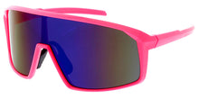 80882ME/RV Men's Plastic Sport Large Shield Frame w/ Color Mirror Lens