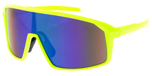 80882ME/RV Men's Plastic Sport Large Shield Frame w/ Color Mirror Lens