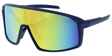 80882ME/RV Men's Plastic Sport Large Shield Frame w/ Color Mirror Lens
