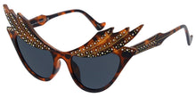 80886RH Women's Plastic Medium Feathered Cat Eye Frame w/ Rhinestones