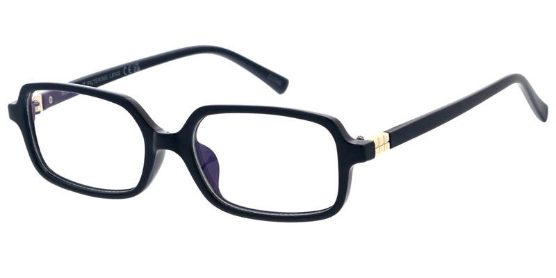 80909BLF/CLR Unisex Plastic Small Rectangle Classic Blue Light Filtering Computer Glasses