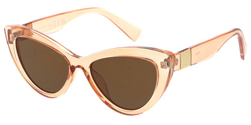 80925 Women's Plastic Large Cat Eye Frame w/ Metal Accent on Temple