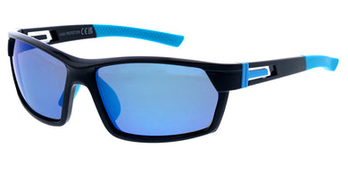 80933ME/RV Men's Plastic Casual Large Square Frame w/ Color Mirror Lens