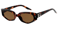80940 Unisex Plastic Medium Cat Eye Frame w/ Metal Accents On Temple