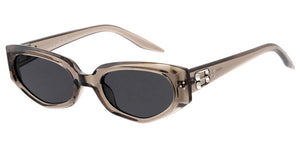 80940 Unisex Plastic Medium Cat Eye Frame w/ Metal Accents On Temple