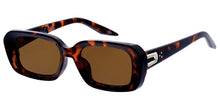80941  Women's Plastic Medium Rectangular Frame w/ Metal Accent on Temple