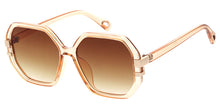 80943 Women's Large Plastic 70's Vintage Inspired Round Frame w/ Metal Accent