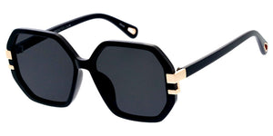 80943 Women's Large Plastic 70's Vintage Inspired Round Frame w/ Metal Accent