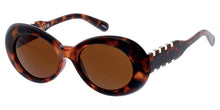 80959 Women's Plastic Large Oval Frame w/ Metal Accent