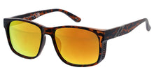 80969KSH/RV KUSH Men's Plastic Casual Large Square Frame w/ Color Mirror Lens