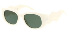 80984 Women's Plastic Large Oval Frame w/ Wavy Arms