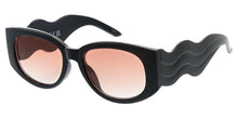 80984 Women's Plastic Large Oval Frame w/ Wavy Arms
