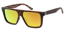 80997ME/RV Men's Plastic Casual Medium Rectangular Flat Top Frame w/ Color Mirror Lens