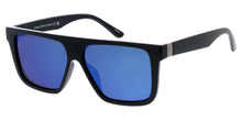 80997ME/RV Men's Plastic Casual Medium Rectangular Flat Top Frame w/ Color Mirror Lens