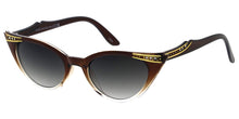 81017RH Women's Medium Plastic Vintage Inspired Cat Eye Rhinestones