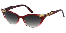 81017RH Women's Medium Plastic Vintage Inspired Cat Eye Rhinestones