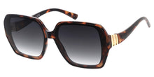 81034 Women's Plastic Large Round Frame w/ Metal Temple Accent