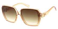 81034 Women's Plastic Large Round Frame w/ Metal Temple Accent
