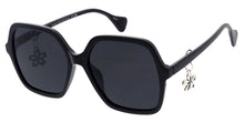 81036 Women's Plastic Large Round Frame w/ Metal Hanging Charm